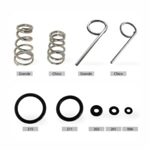 Resorte, seguros y o-rings